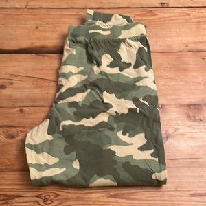 J Crew jersey jogging pant. Camo print.